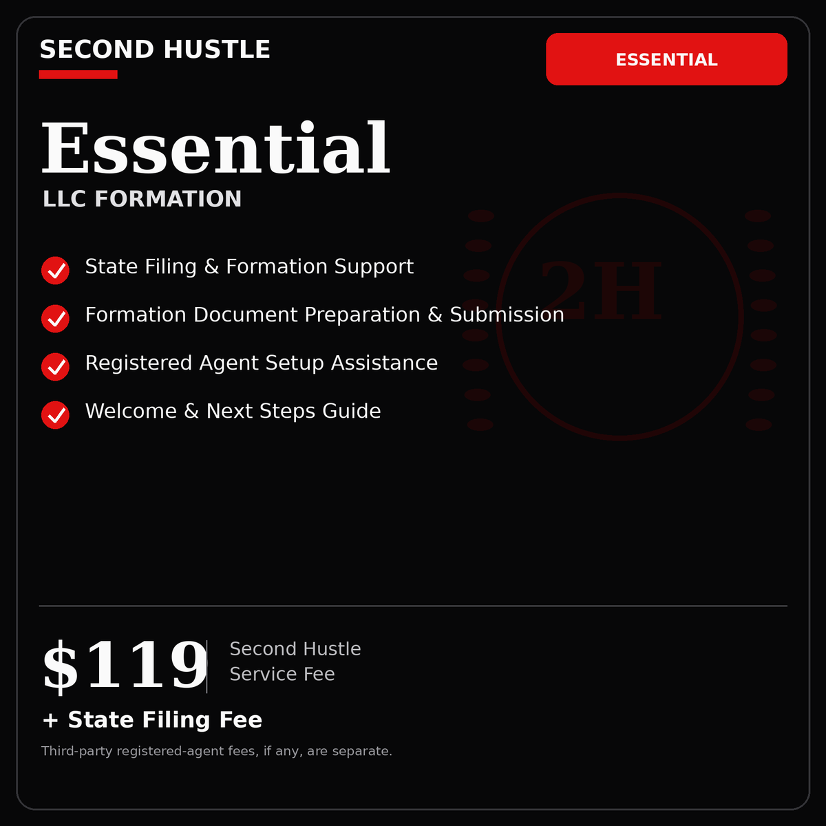 Second Hustle Essential LLC Formation